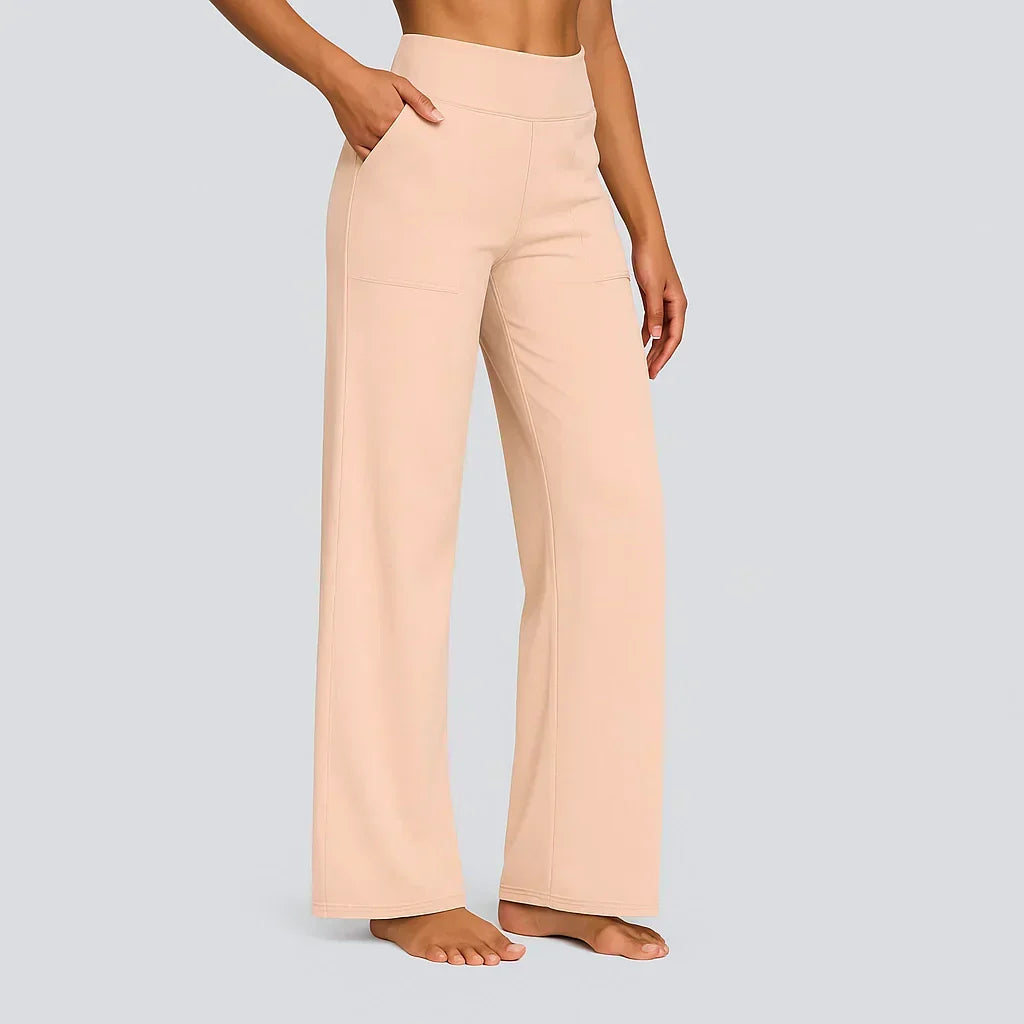 Comfortable straight leg trousers for women, versatile style for day to night looks.