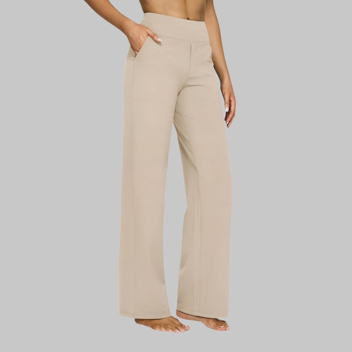Women's comfortable straight leg pants, breathable material, great for spring & summer.