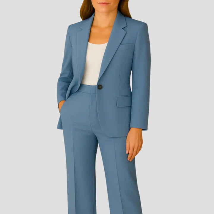 Formal women's elegant tailored suit set, ideal for business attire and professional events.