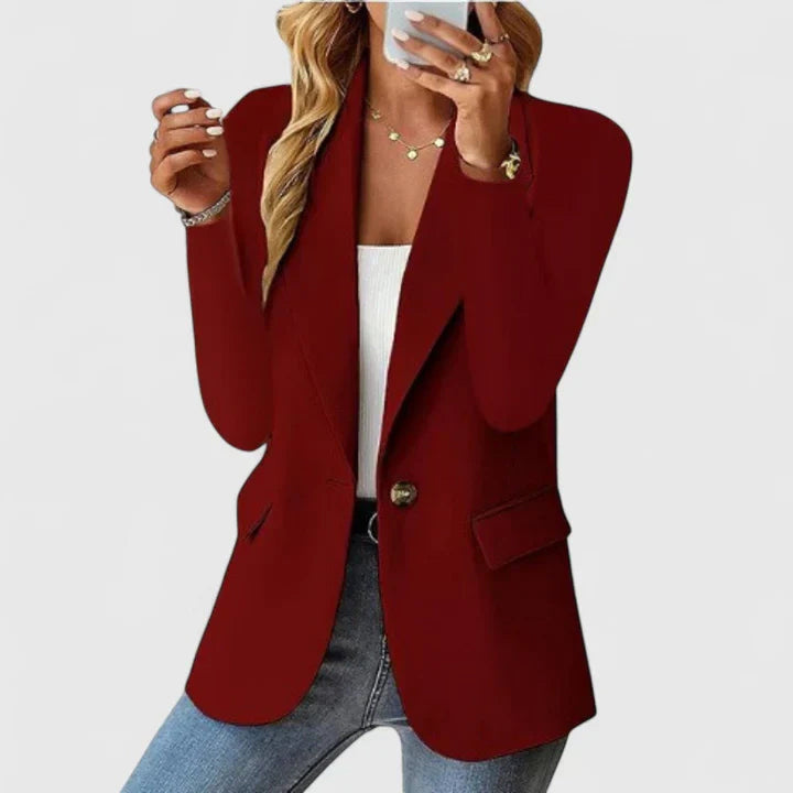 Elegant women's tailored blazer, ideal for professional style, business casual, and formal events.