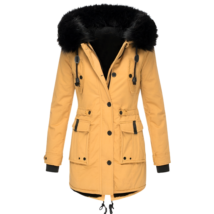 Ladies' fashion tailored blazer jacket, elegant professional fit, single button, great for business and office wear.