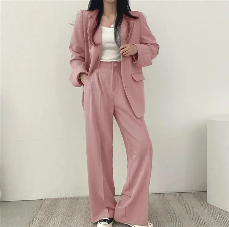 Sophisticated women's blazer pants set, perfect for stylish workwear.