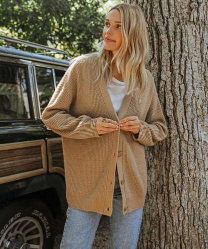 Fashion women's elegant V-neck sweater cardigan, a versatile top for layering.