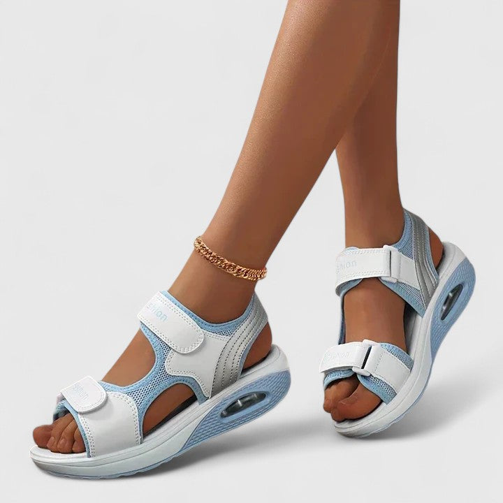 Cushy women's orthopedic sandals. Supportive footwear with wide fit & ergonomic design for chronic foot pain relief.