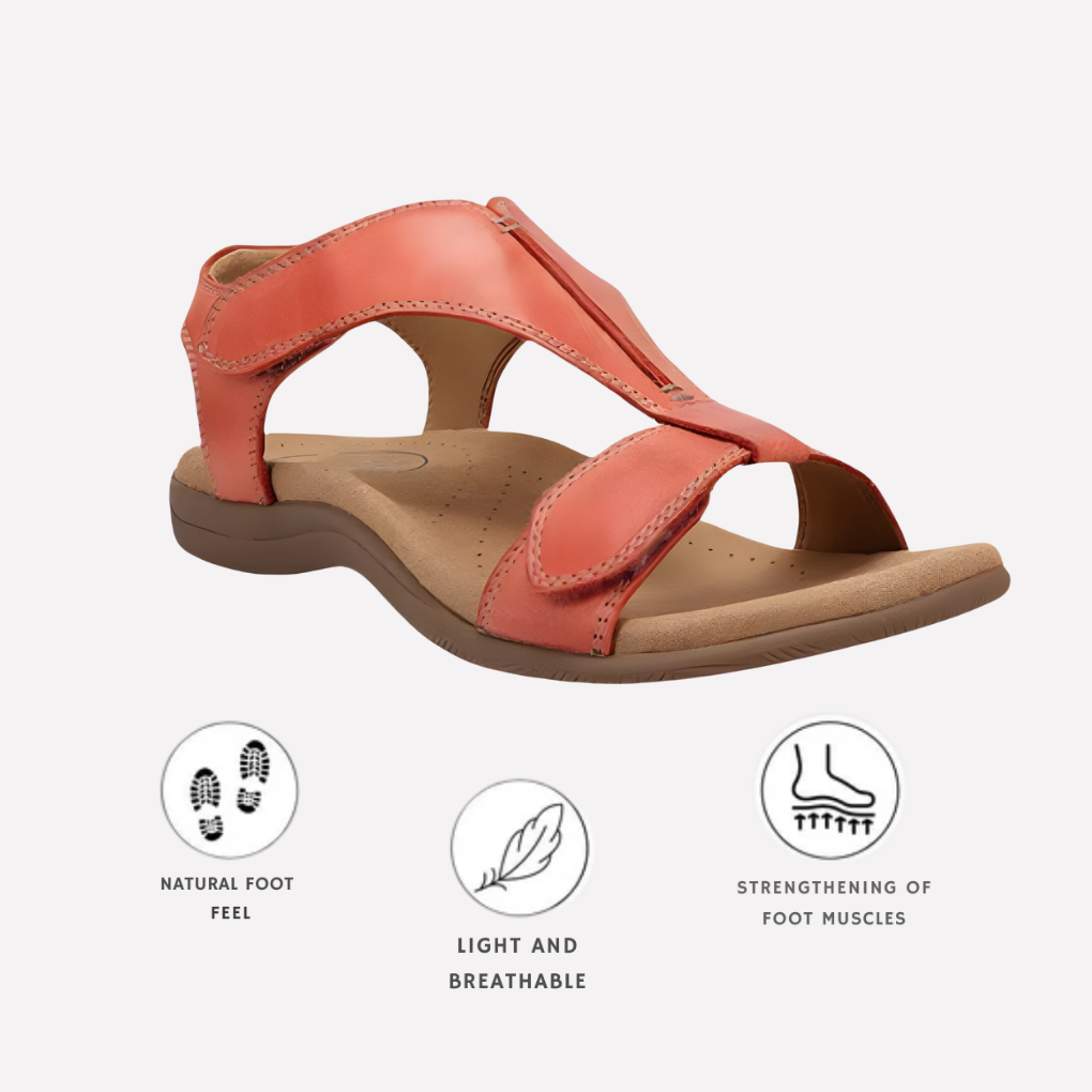 Adjustable women's ergonomic sandals for walking. Perfect daily wear footwear for summer comfort.