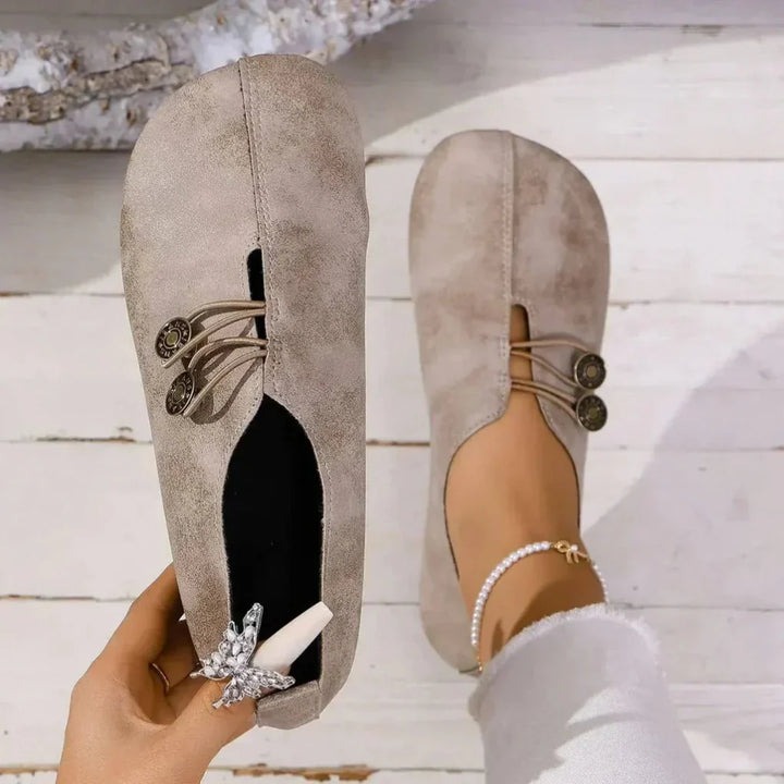 Minimalist women's slip-on loafers for easy everyday comfort & casual footwear.