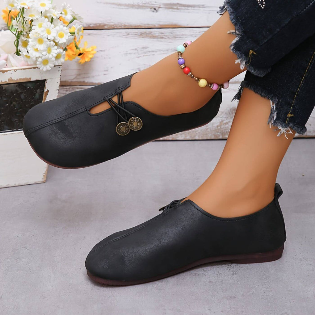 Orthopedic-friendly women's walking loafers, offering comfort & support for daily wear.