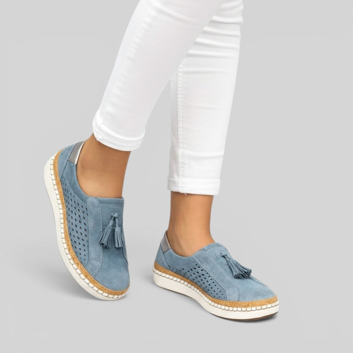 Breathable women's slip-on shoes, perfect for daily wear, comfort, and orthopedic support.