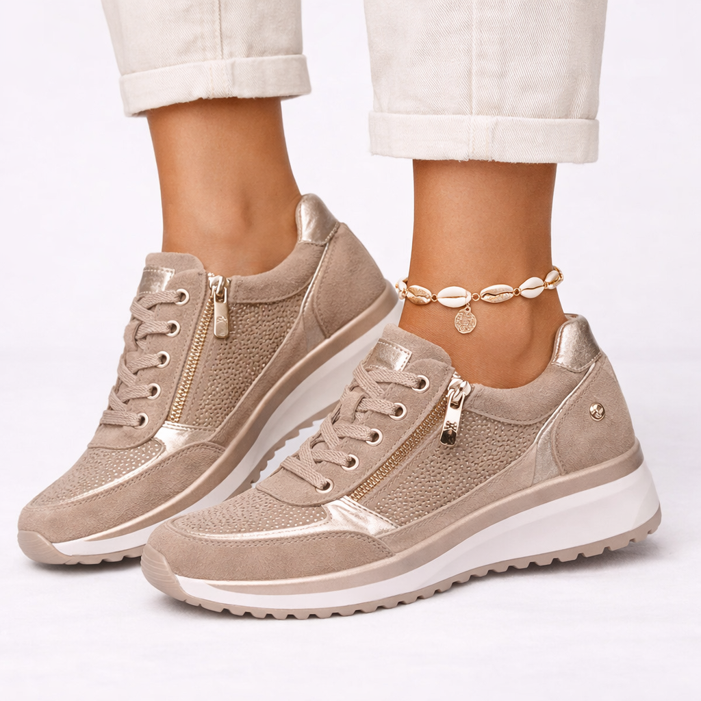 Stylish women's sneakers with a modern design, perfect for casual summer outfits & effortless everyday fashion.
