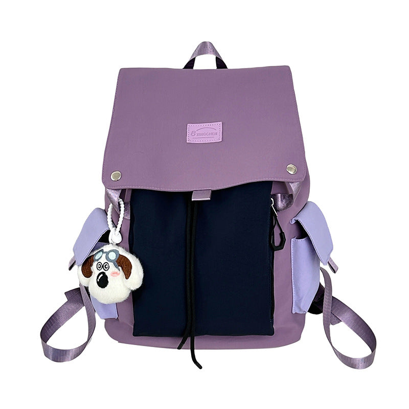 Women's fashionable multi-pocket backpack in a stylish design, perfect for daily use & school.