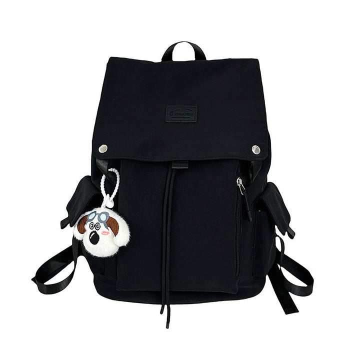 Practical multi-pocket fashion backpack for women, ideal as a travel or daily organizational bag.