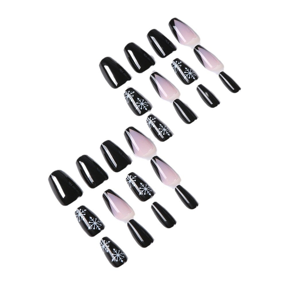 Detailed candy cane striped press-on nails for women. White & red festive nail art, ideal for holiday events.