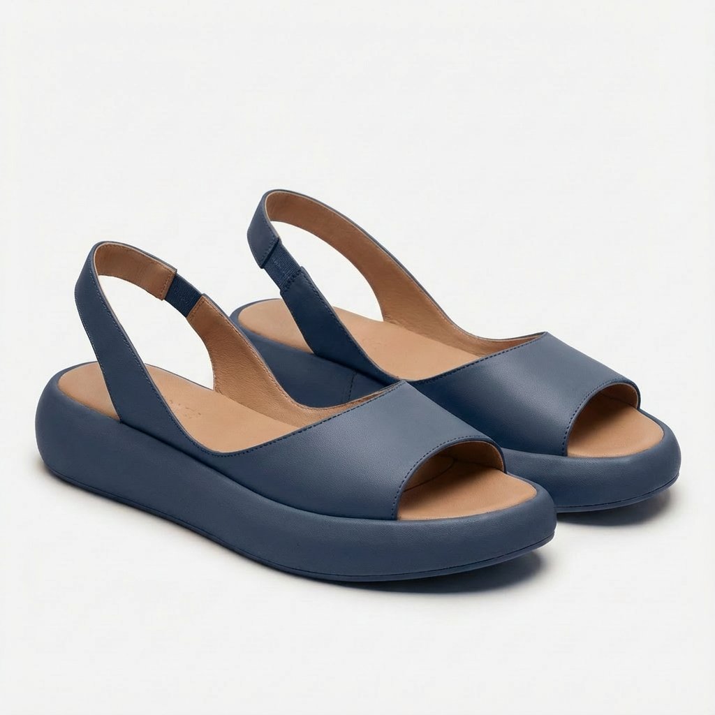 Fashionable women's flatform slingback sandals, featuring an ergonomic design for all-day wear.