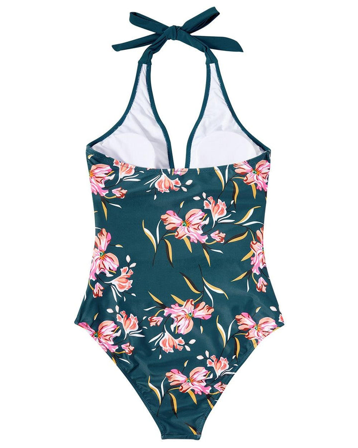 Women's one-piece swimsuit with tummy control, offering a flattering silhouette for swimwear.