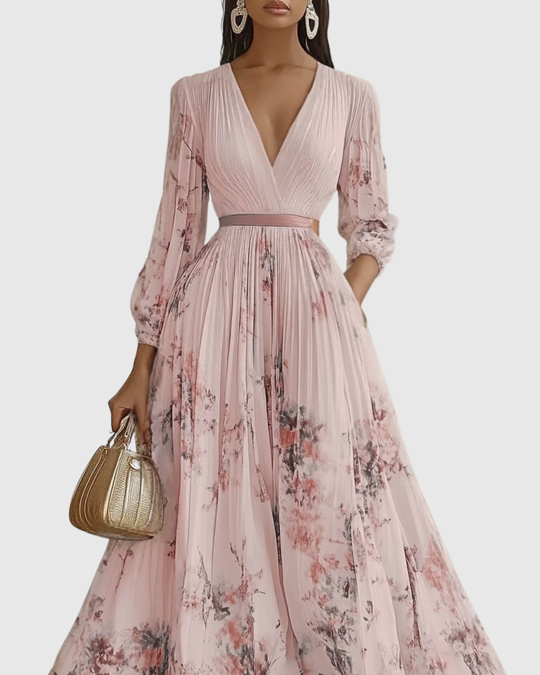 Casual women's floral print A-line sleeveless midi dress, comfortable for everyday summer wear.