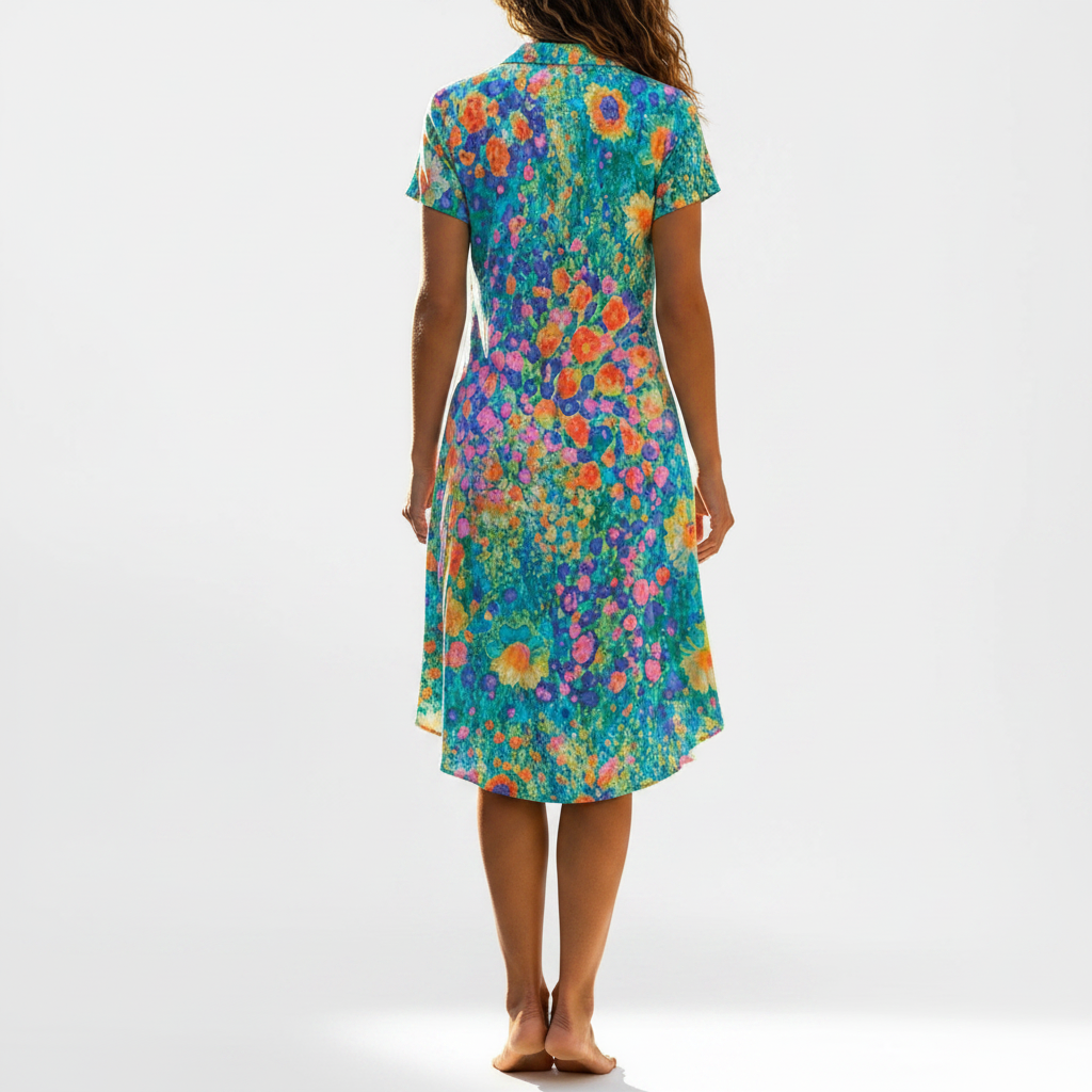 Boho-chic floral maxi dress for women. Lightweight, flowing summer dress, perfect for beach days or stylish casual wear.