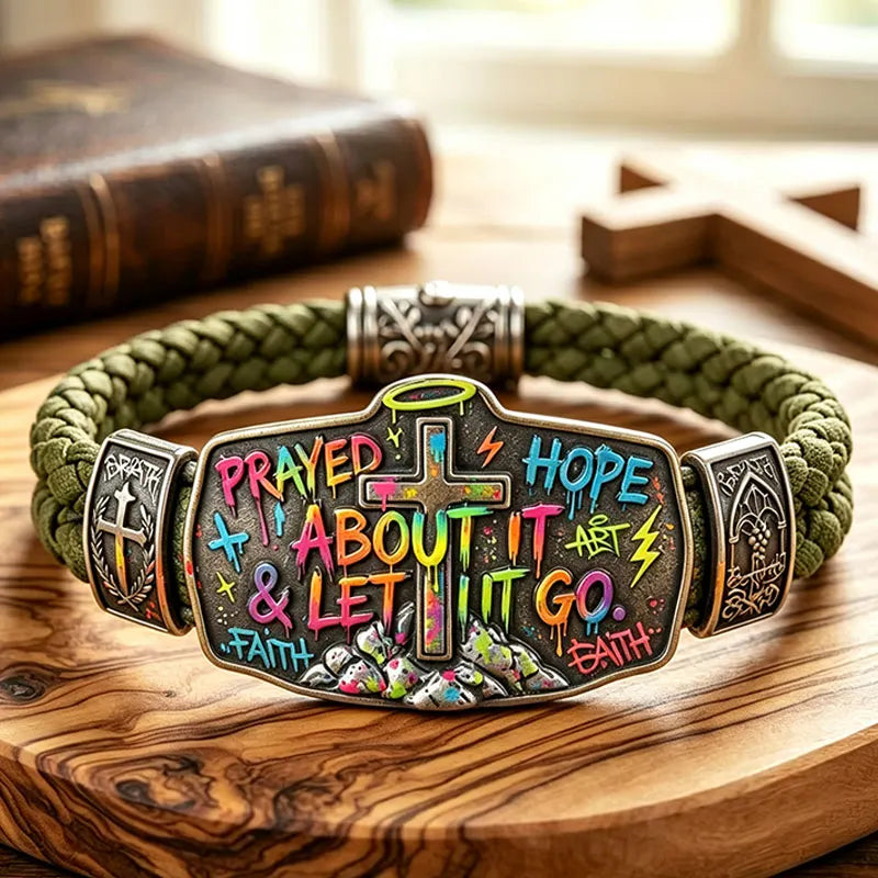 Bible verse bracelet for women, floral cross design. Christian faith jewelry, engraved scripture for daily wear.