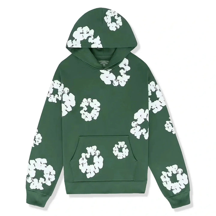 Woman enjoying a walk outdoors in her stylish Floral Tears elegant tracksuit set.