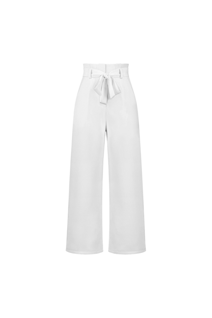 Women's comfortable linen pants, high waist and wide leg.
