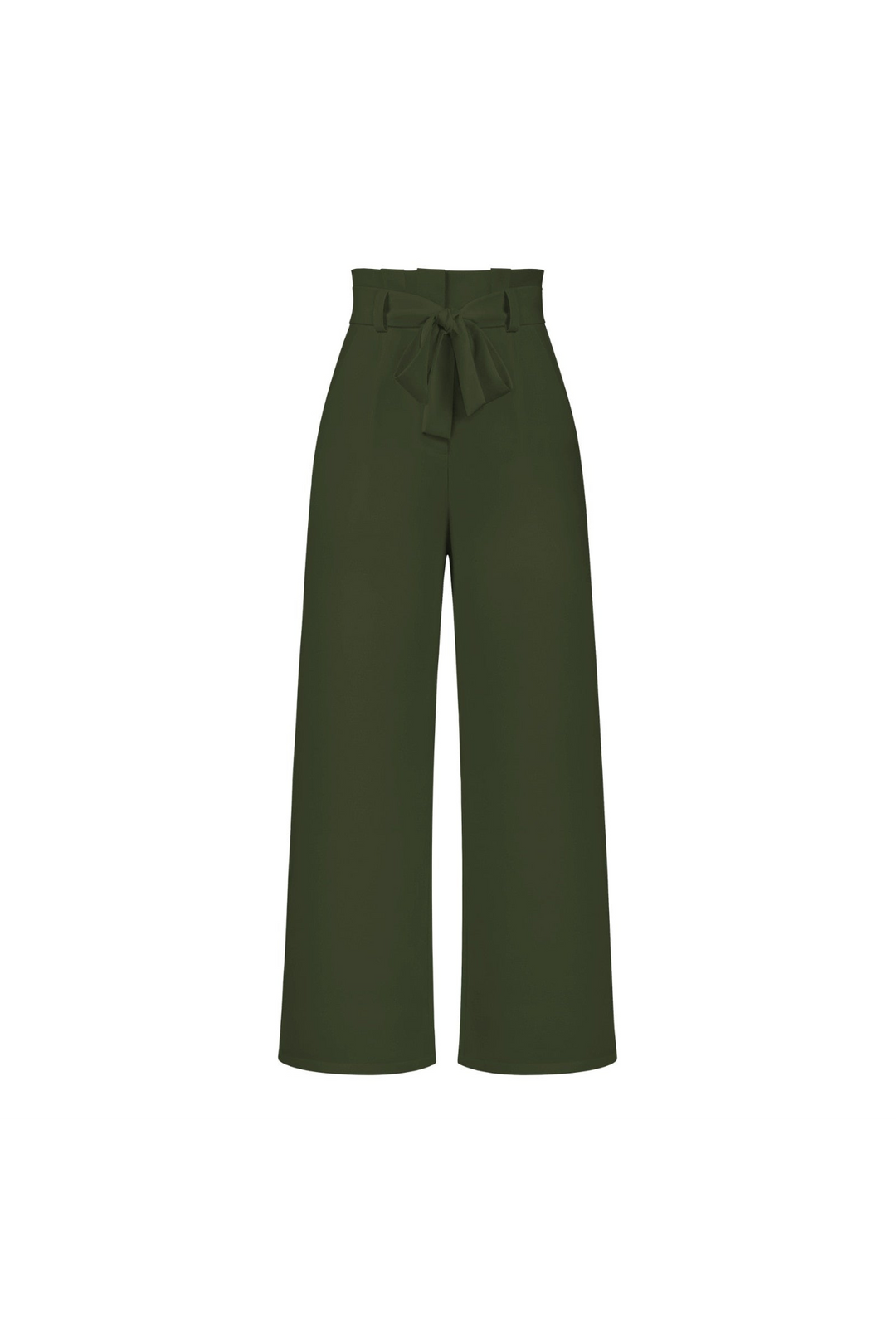 Women's casual wide leg linen trousers, high waist fit.