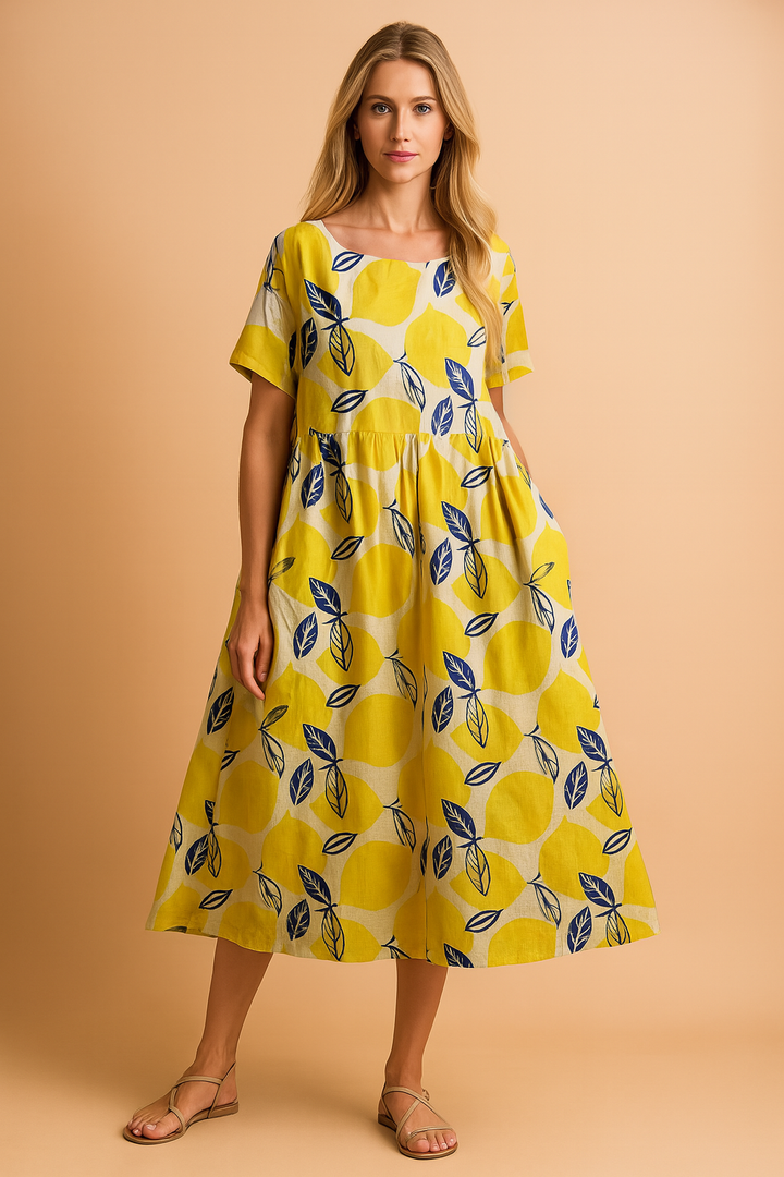 Soft flowy floral print boho dress for women, a stylish and comfortable choice for summer casual wear.
