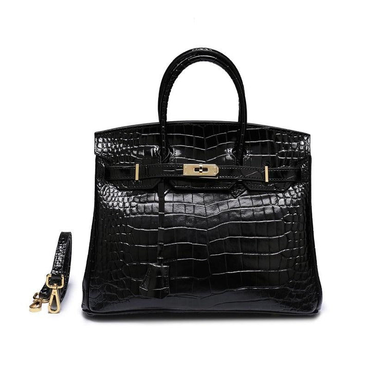 Elegant women's genuine leather shoulder bag, a chic fashion accessory for any outfit.