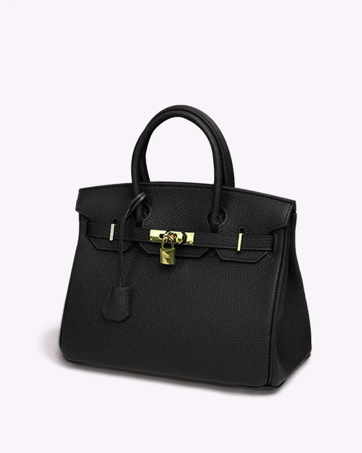 Chic women's shoulder bag made from genuine leather, a sophisticated fashion accessory.
