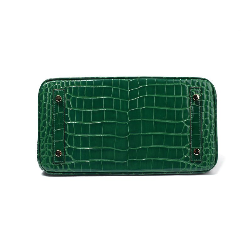 Refined women's genuine leather work bag, offering elegance and ample storage.