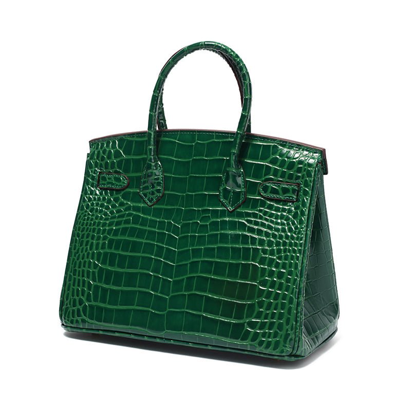 High-end genuine leather women's everyday carry bag, combining luxury and durability.