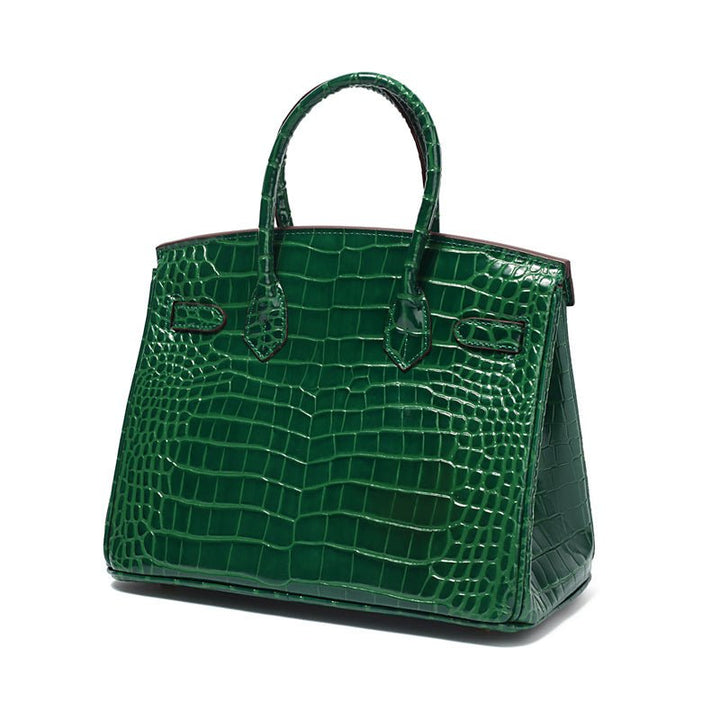 High-end genuine leather women's everyday carry bag, combining luxury and durability.