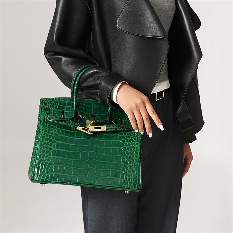 Professional women's genuine leather work bag, sleek and sophisticated for the office.
