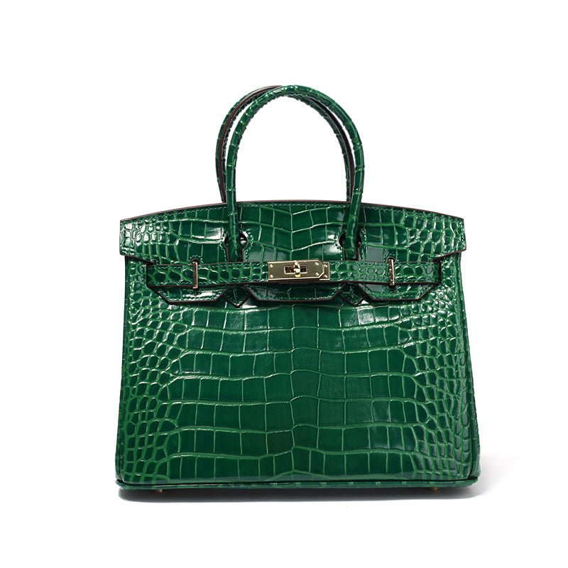 Streamlined genuine leather women's shoulder bag, sophisticated and functional.