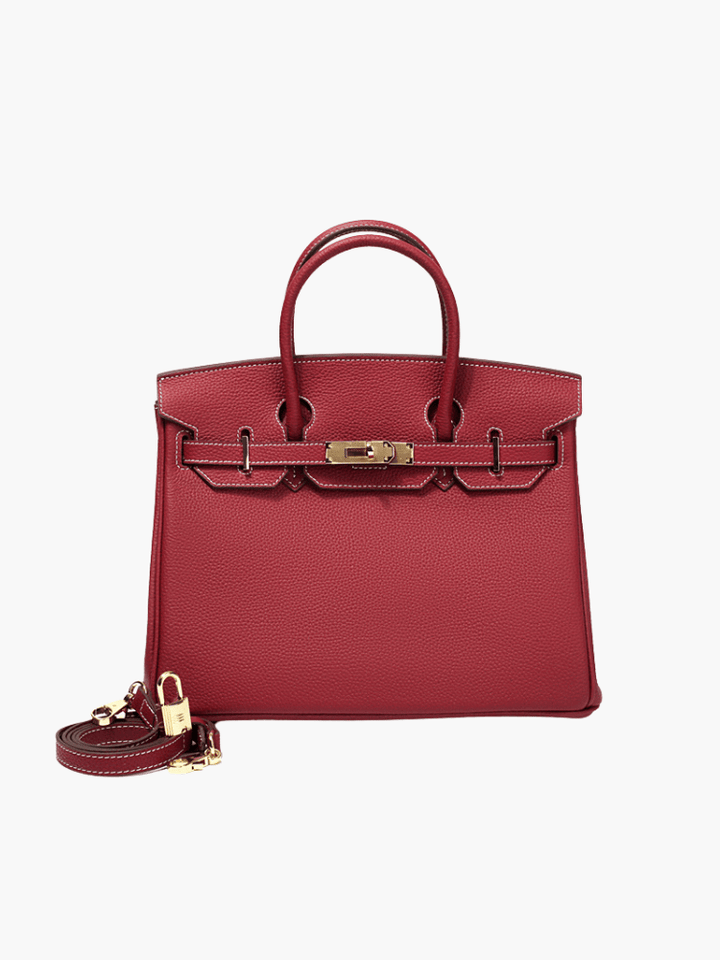 Sophisticated women's leather handbag, elegant design, perfect as a luxury fashion accessory.