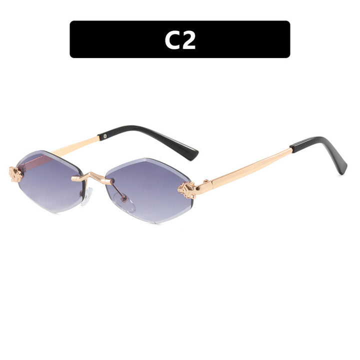 Contemporary women's geometric double frame sunglasses. Fashion eyewear for sun protection and outdoor style.