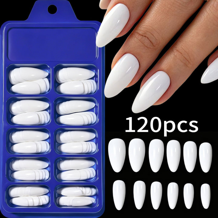 Easy-apply glossy press-on nails for women seeking fast and beautiful nail transformation.
