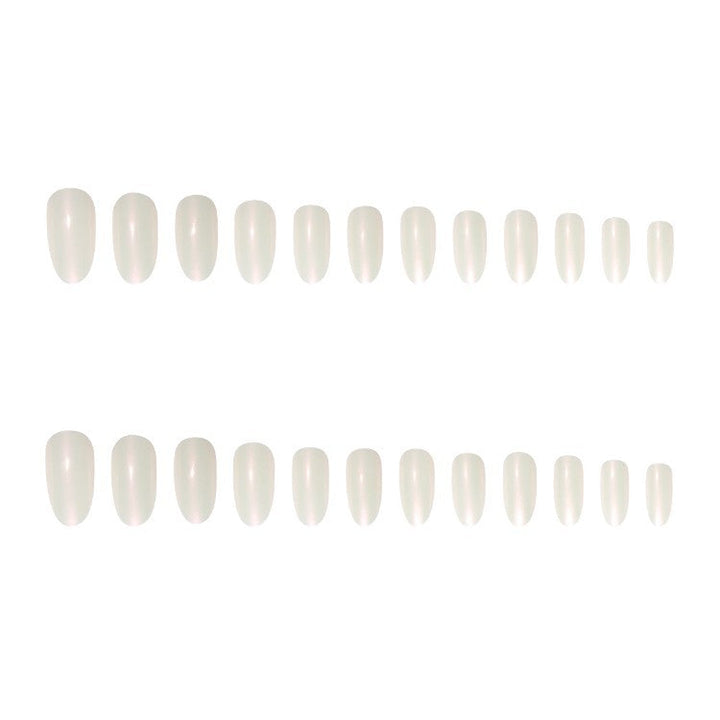 Chic glossy white gel nail extensions. Durable & long-lasting for elegant women's manicures & stylish nail art.