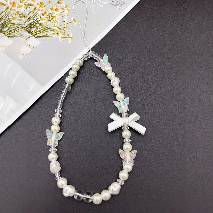 Handmade women's beaded choker necklace featuring delicate star and pearl beads for an elegant look.