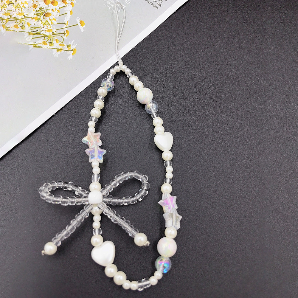 Stylish women's beaded choker, a handmade fashion necklace with pearls & star beads, perfect unique accessory.