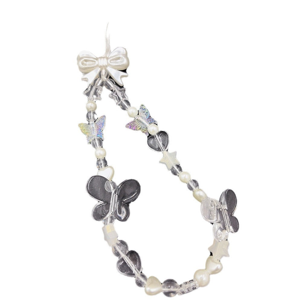 Unique women's handmade pearl and star beaded choker necklace, a fashionable and elegant jewelry accessory.