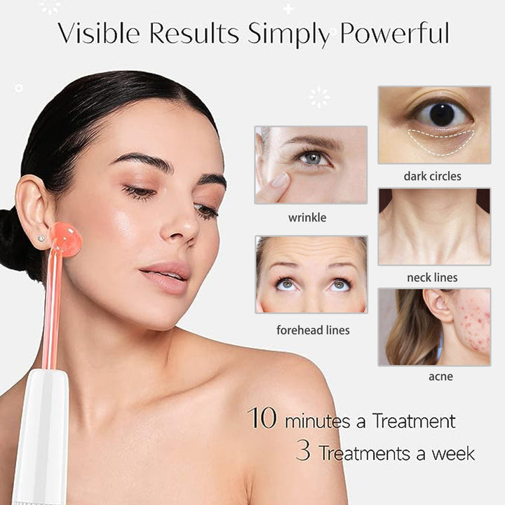 Advanced high-frequency device for women, reducing wrinkles, treating acne, and revitalizing scalp.