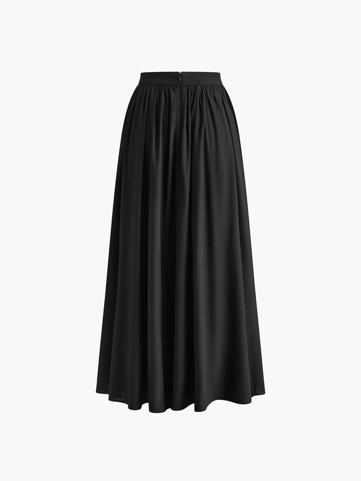 Effortless summer style with this women's high-waist A-line maxi skirt; comfortable and fashion-forward.