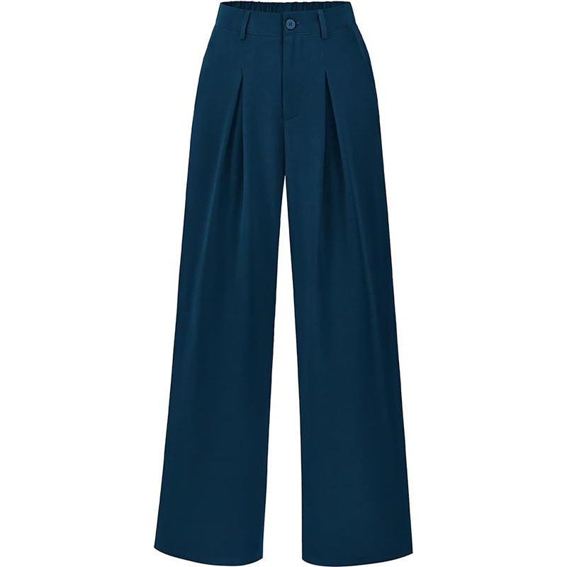 High waist wide leg trousers, pleated for a stylish, comfortable fit.