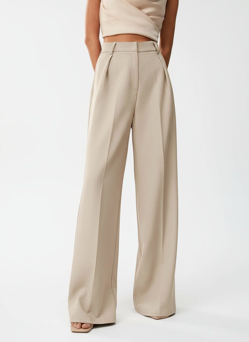 Sophisticated women's dress pants, high-waisted, wide leg, and tailored for effortless style.