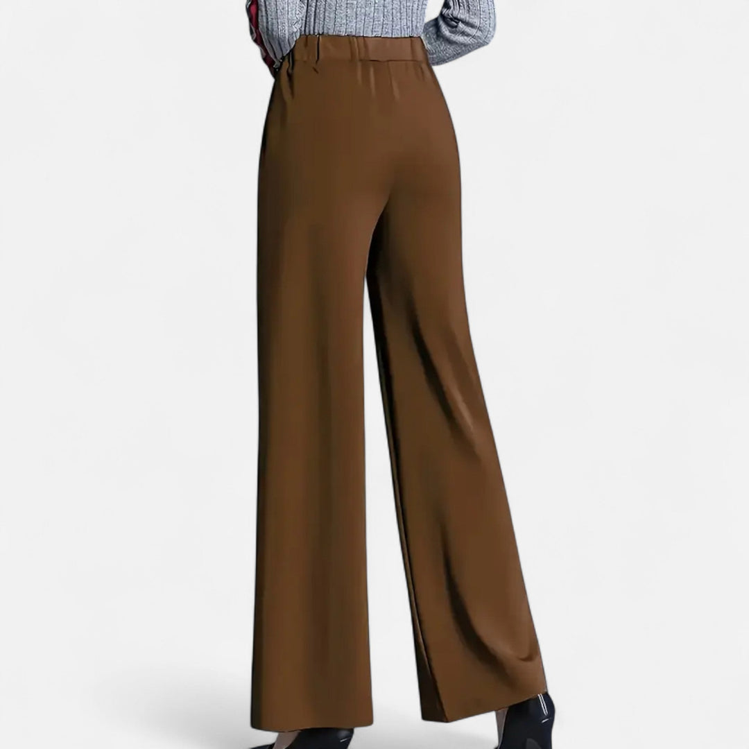 Premium women's wide-leg pants with a high waist, ensuring an elegant and comfortable silhouette.