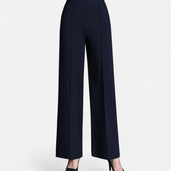 Versatile women's wide-leg high-waist pants, offering chic style for formal events or casual outings.