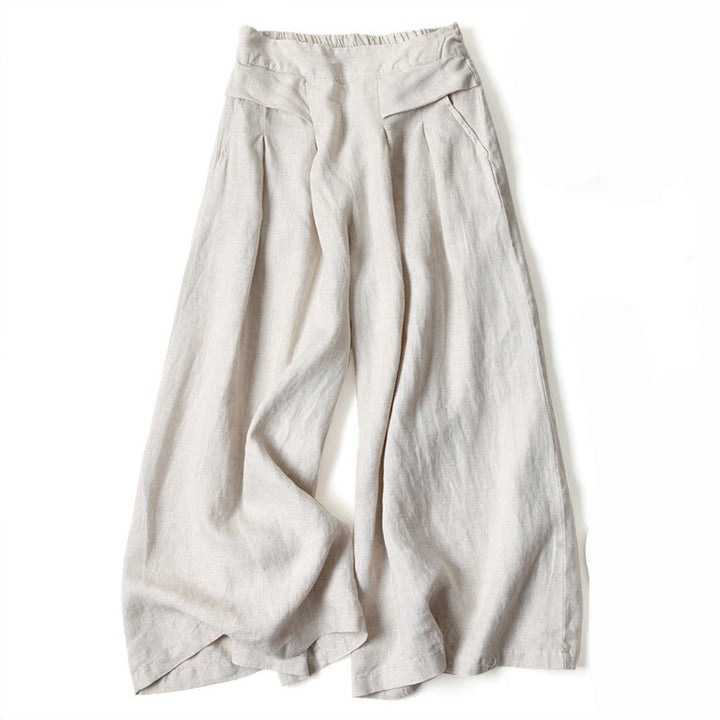 High-rise wide-leg formal pants for women, combining comfort with modern elegance.