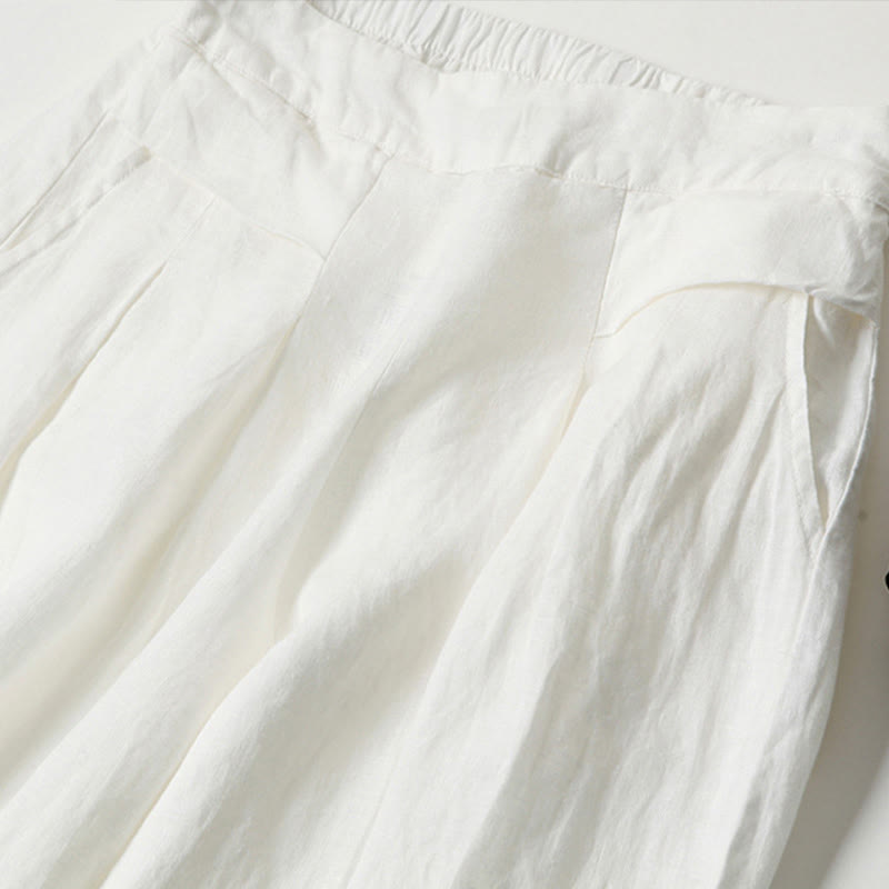 Comfortable women's high-waist wide-leg trousers, blending style with ease.