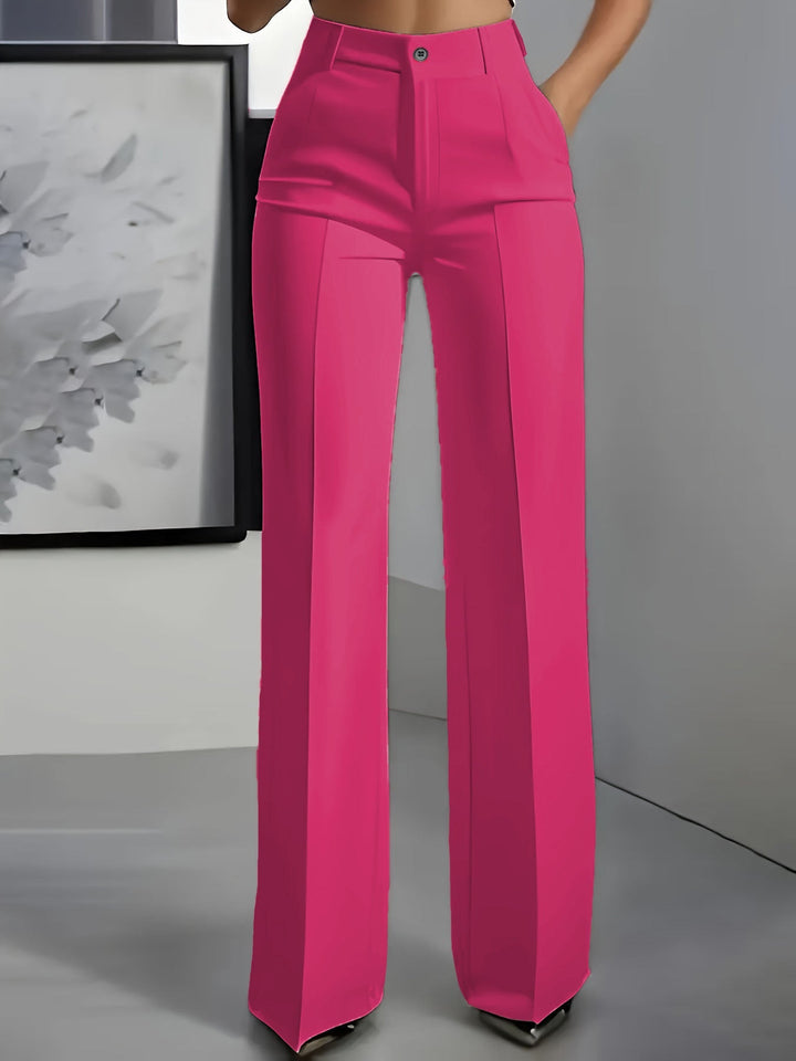 Fashionable women's high waist wide leg pants, a chic and comfortable addition to any wardrobe. Perfect for ladies.