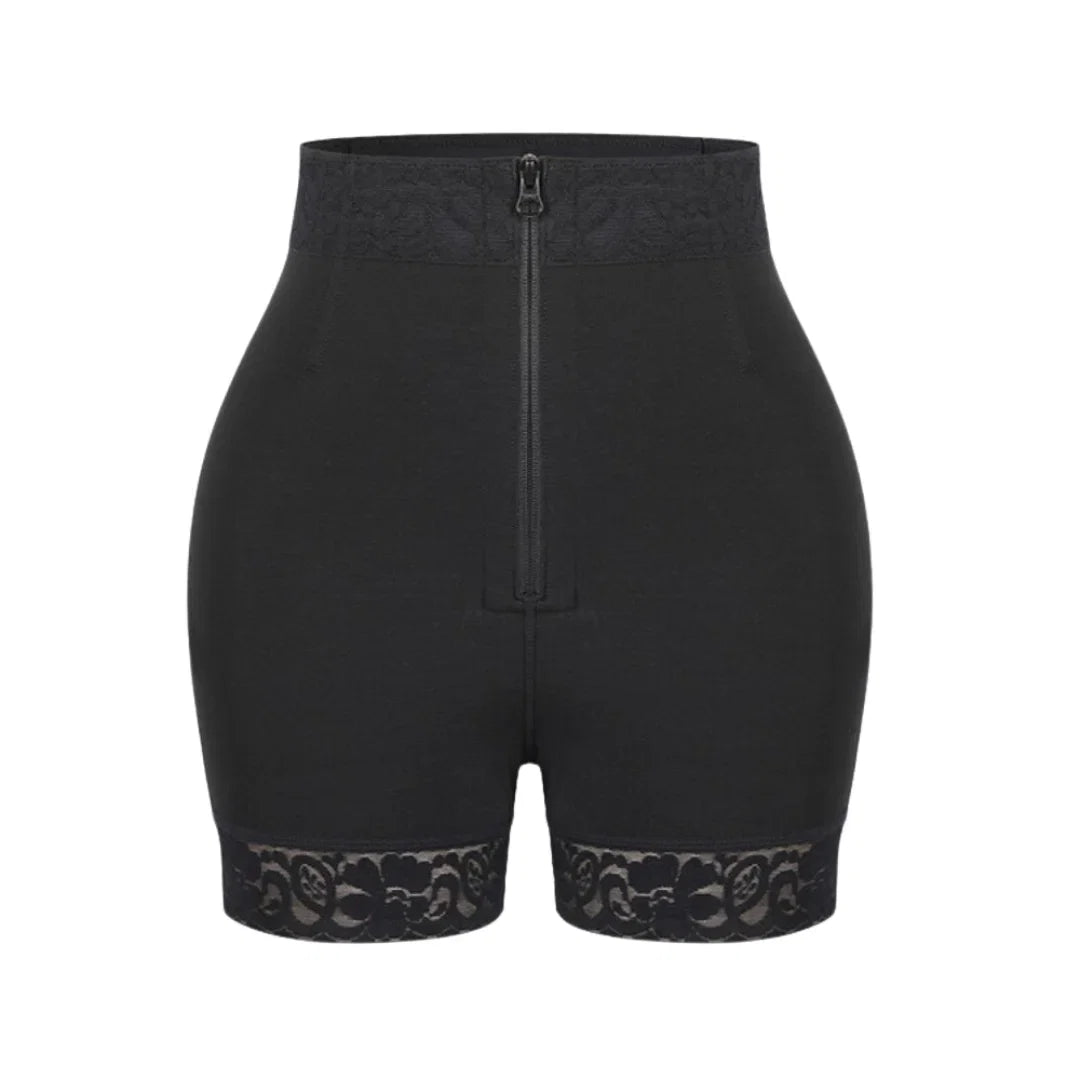 Women's high-waisted shapewear shorts with tummy control, butt lifter & slimming firm control.