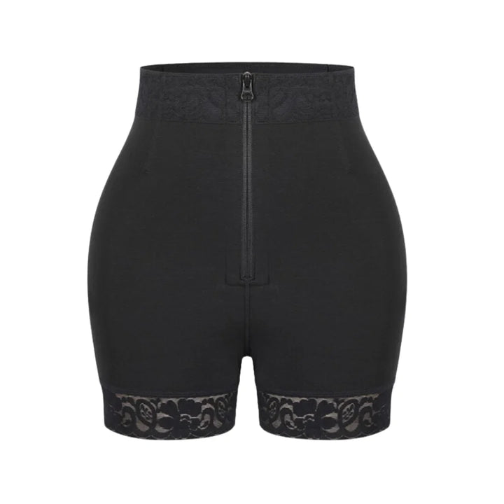 Women's high-waisted shapewear shorts with tummy control, butt lifter & slimming firm control.